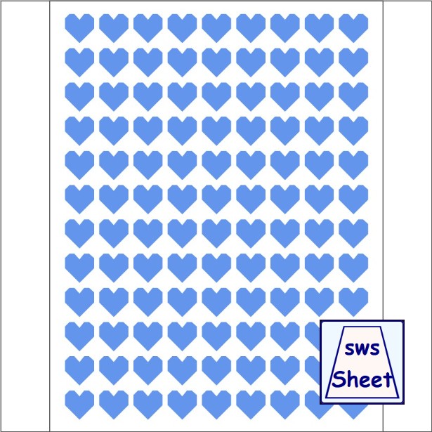 Heart Stickers 3/4in 108 Count