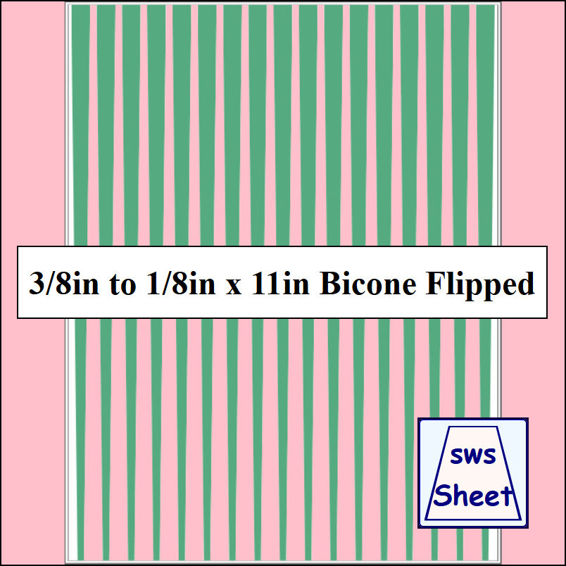 3/8in to 1/8in x 11in Bicone Flipped