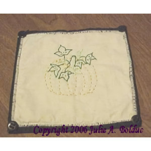 Quilted Pumpkin Potholder