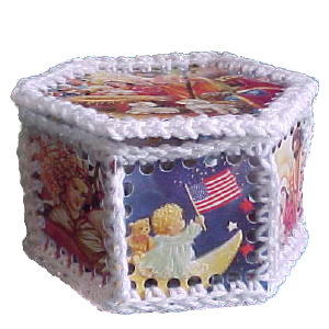 Hexagon Lidded Christmas Box