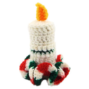 Ruffled Christmas Candle