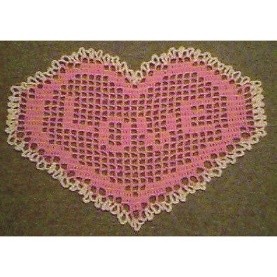 Heart Filet Doily