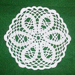 Net Stitch Flower Doily