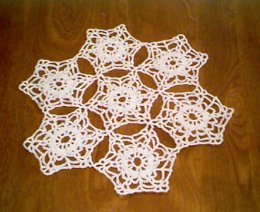 Snowy Garden Doily