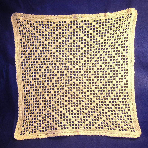 Diamond Squares Filet Doily