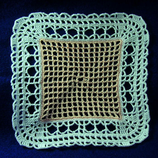 Bi-Color Square Doily