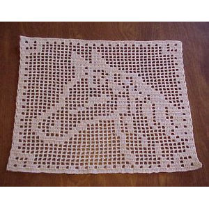 Horse Head Filet Doily