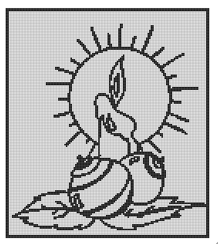 Christmas Candle with Ornaments Stitch Chart