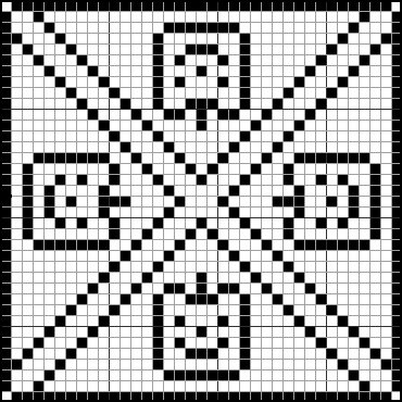 Chart for Pumpkin Filet Doily Square