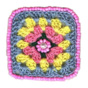 Beaded Granny Square Fridgie