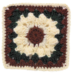 Eight Popcorns Granny Square