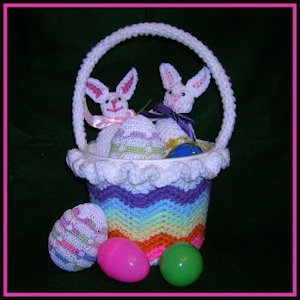 Rippled Rainbow Easter Basket