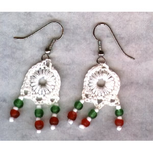 Beaded Washer Earrings