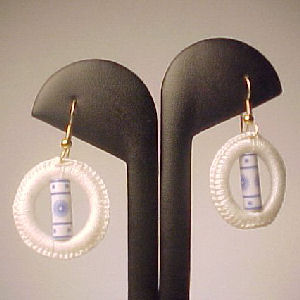 Paper Bead Hoop Earrings