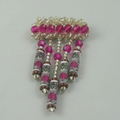 Crystal Beaded Brooch