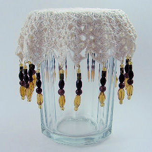 Beaded Sunburst Glass Cover