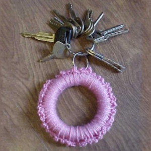 Wood Ring Key Chain