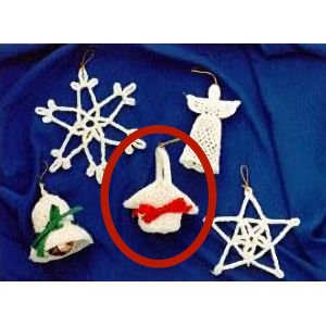 Basket Ornament - A free Crochet pattern from jpfun.com.