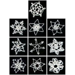 10 Mini Snowflakes