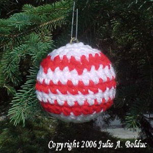 Striped Ball Ornament