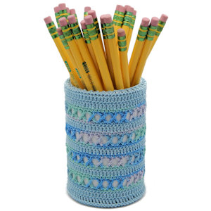 Lacy X Stitches Pencil Cup