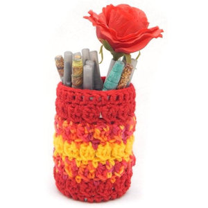 Checker Stitch Pencil Cup