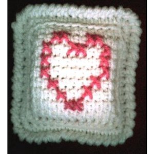 Tunisian Heart Pincushion