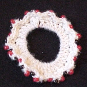 Beaded Shells Scrunchie