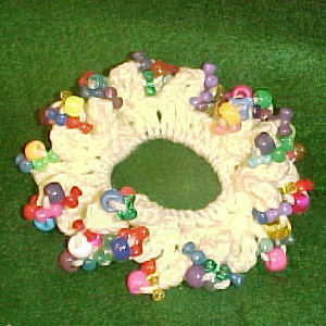 Tri Bead & Pony Scrunchie