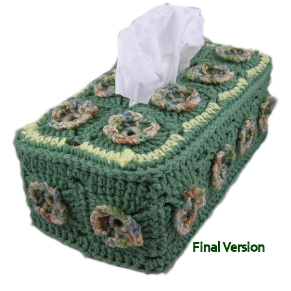 Rosettes Tissue Box Cover