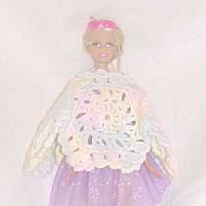 Scalloped Fashion Doll Poncho