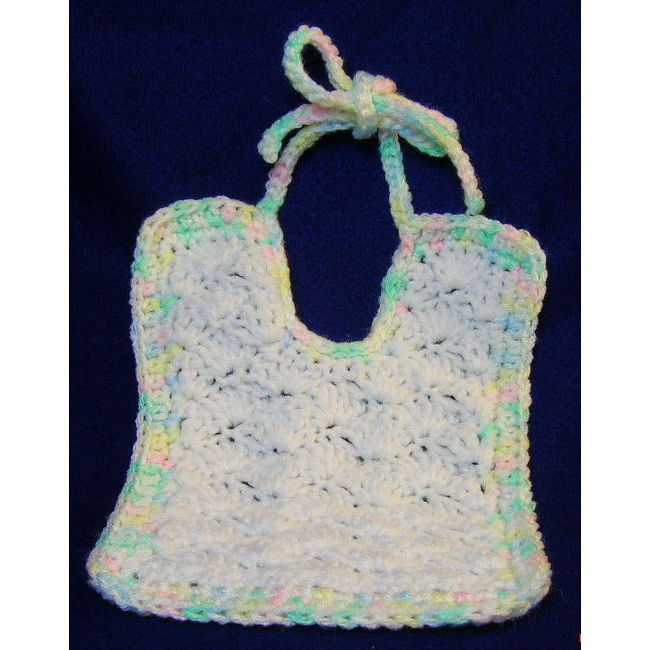 Shell Stitch Baby Bib