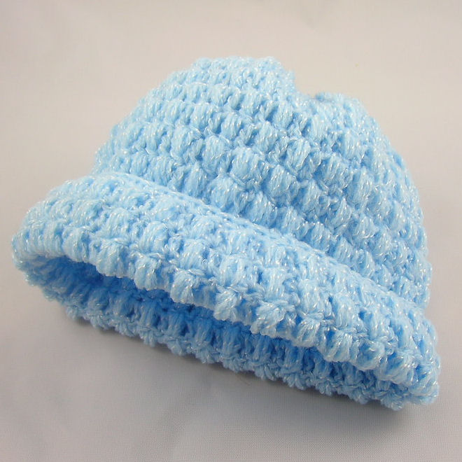 Caleb's Puff Stitch Baby Hat