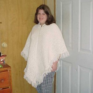 My daughter Joanna is wearing the poncho