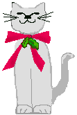 Christmas-cats-happysilverkittyredbow.gif