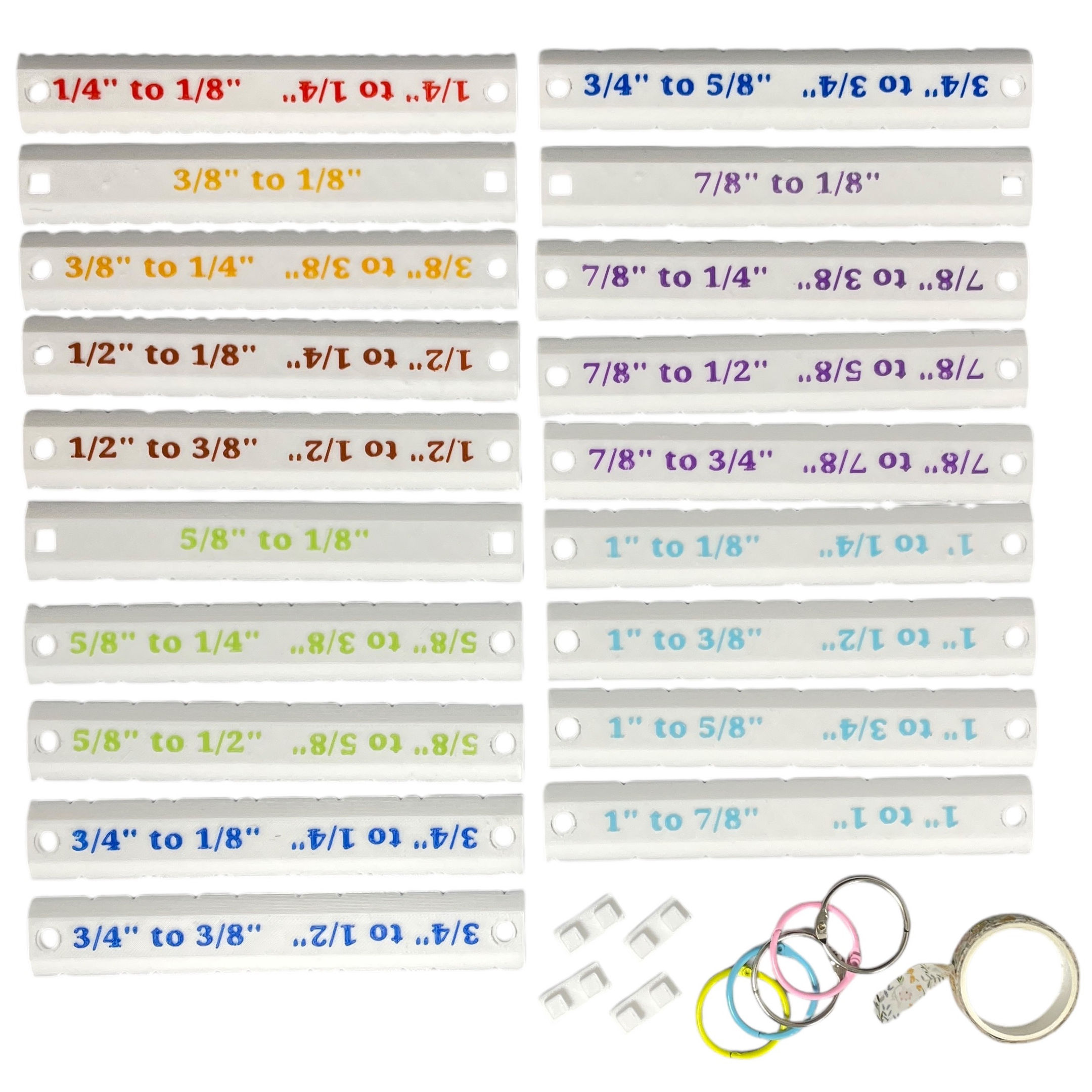Paper Bead Marking Rulers Set of 19.