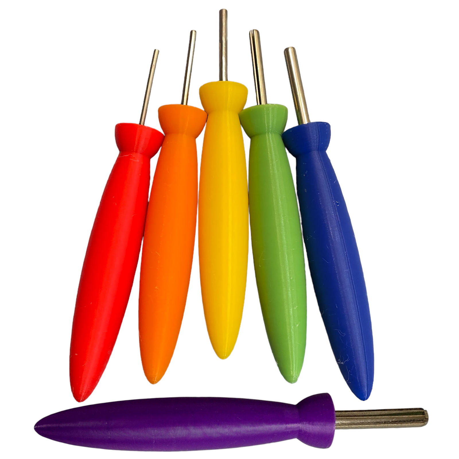 Set of 6 Slotted 3D Printed Paper Bead Rollers