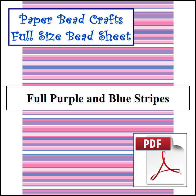 Full Purple and Blue Stripes Bead Sheet