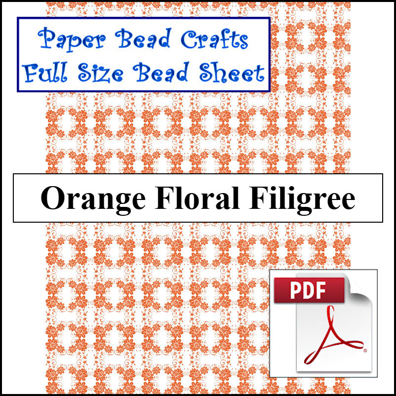 Orange Floral Filigree