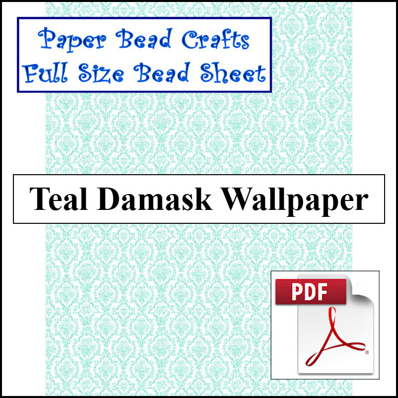 Teal Damask Wallpaper