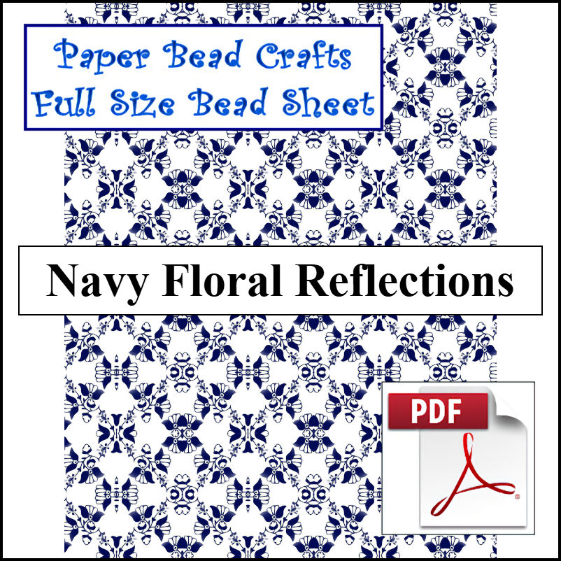 Navy Floral Reflections