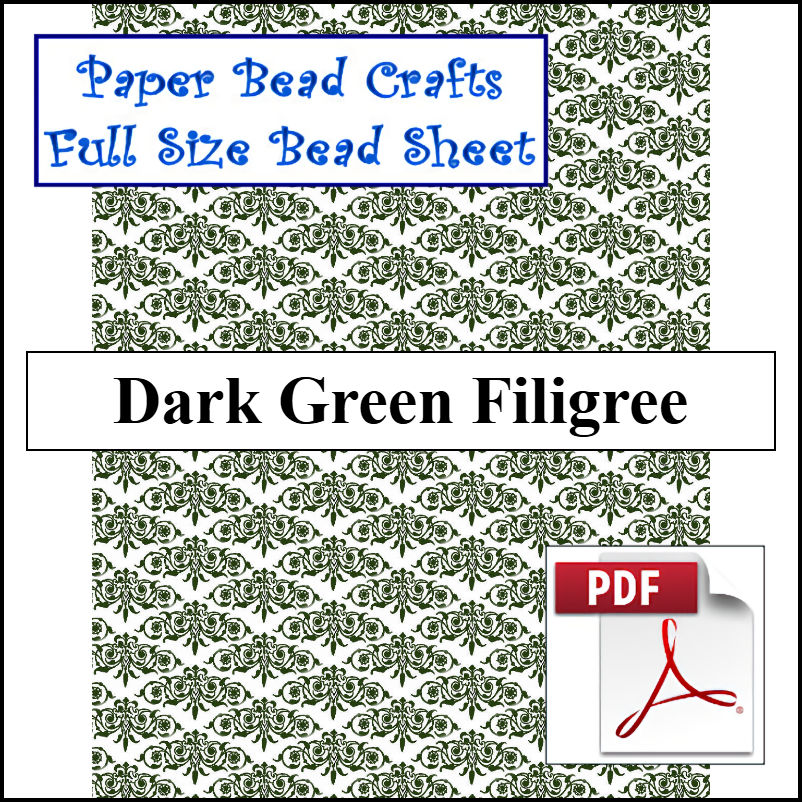 Dark Green Filigree