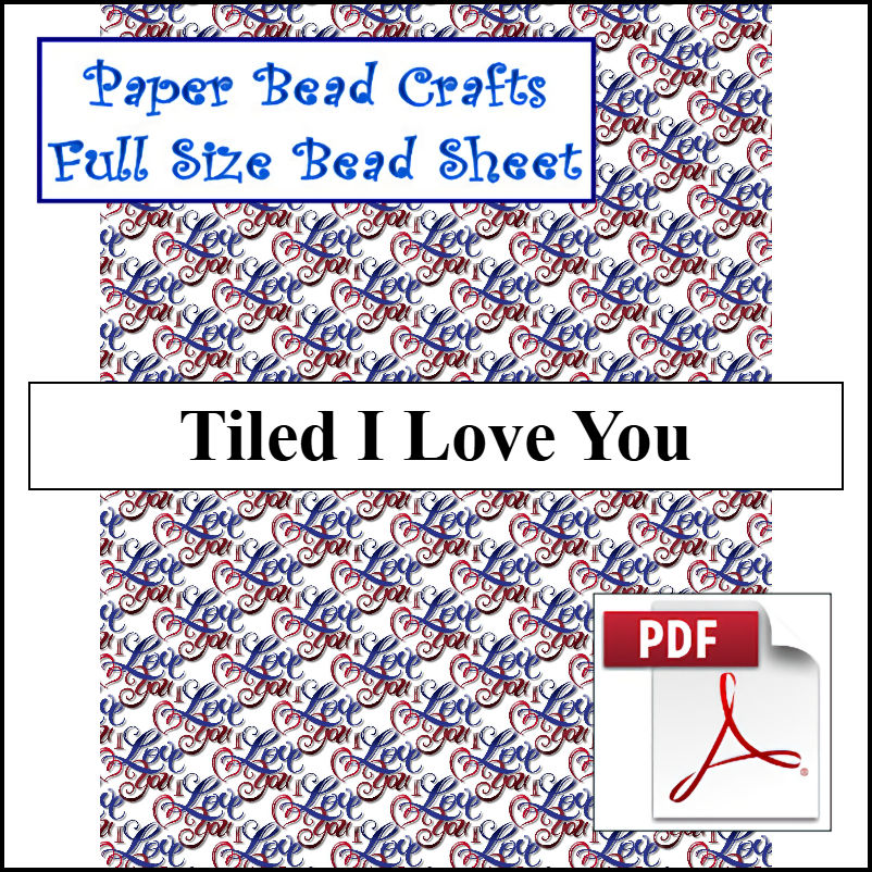 Tiled I Love You - A Crochet pattern from jpfun.com