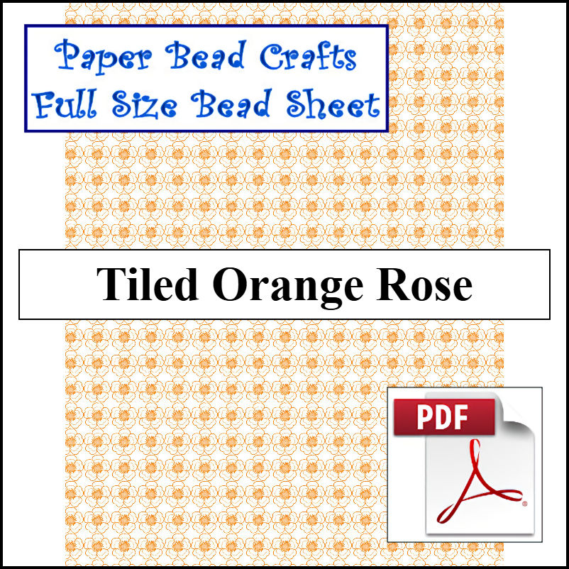 Tiled Orange Rose - A Crochet pattern from jpfun.com