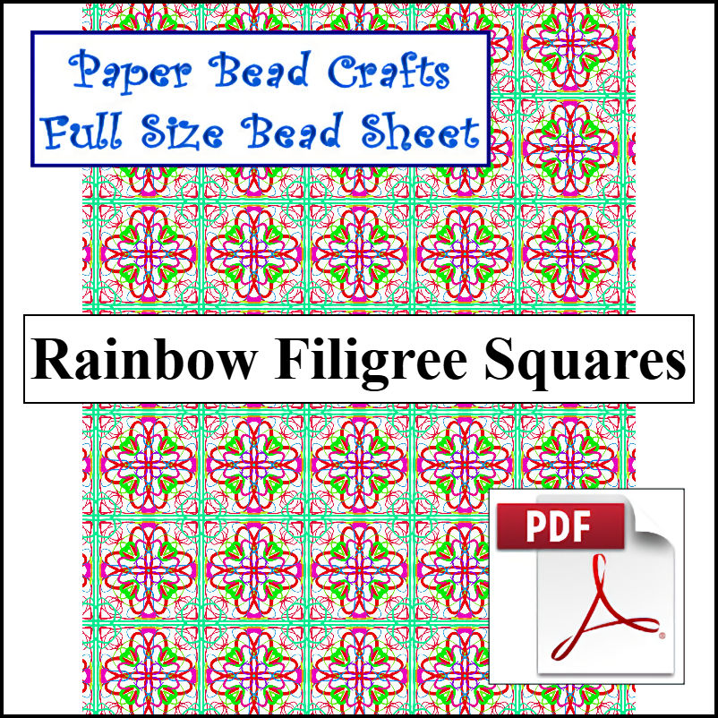 Rainbow Filigree Squares - A Crochet pattern from jpfun.com