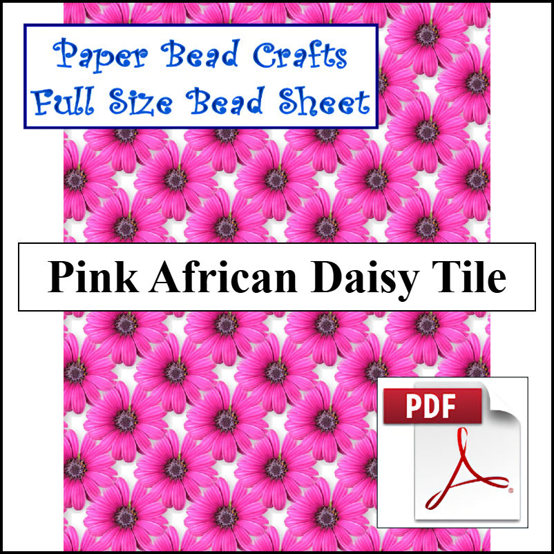 Pink African Daisy Tile - A Crochet pattern from jpfun.com