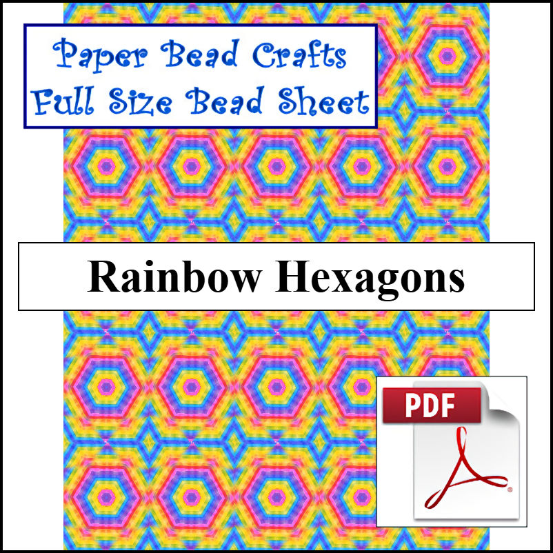 Rainbow Hexagons - A Crochet pattern from jpfun.com