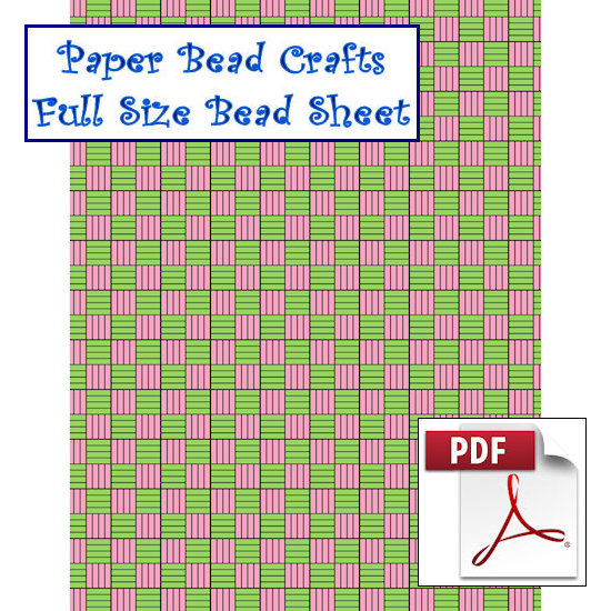 Pink and Green Rail Fence Block - A Bead Sheet from jpfun.com