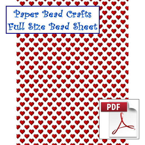 Deep Red Hearts Tile - A Crochet pattern from jpfun.com