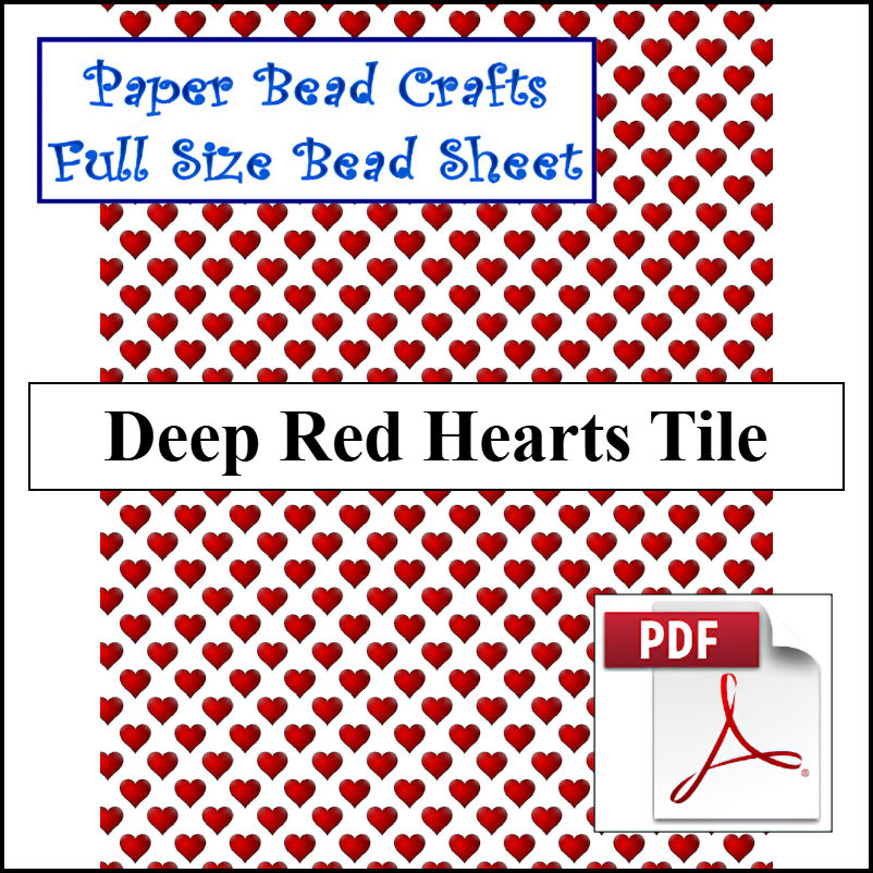 Deep Red Hearts Tile